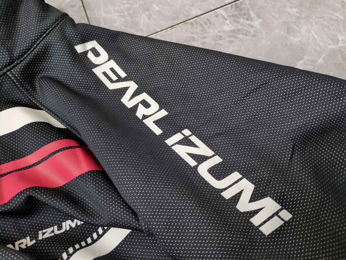 1．パールイズミ PEARL iZUMI ストレッチ入り 裏フリース サイクリングジャケット フルジップ ブルゾン AIR ventilation メンズXL y105_画像4