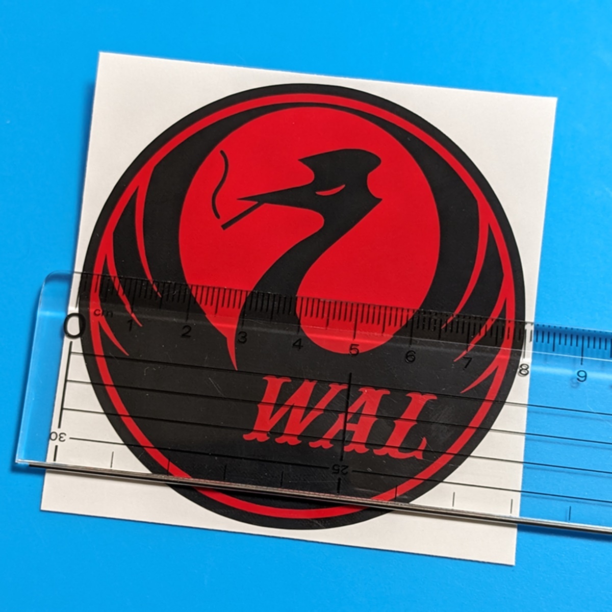 ワル 黒赤 ステッカー 悪 航空 不良 おもしろ パロディ JDM カスタム デコトラ レトロ 旧車 トラック野郎 暴走族 街道レーサー 対空三_画像1