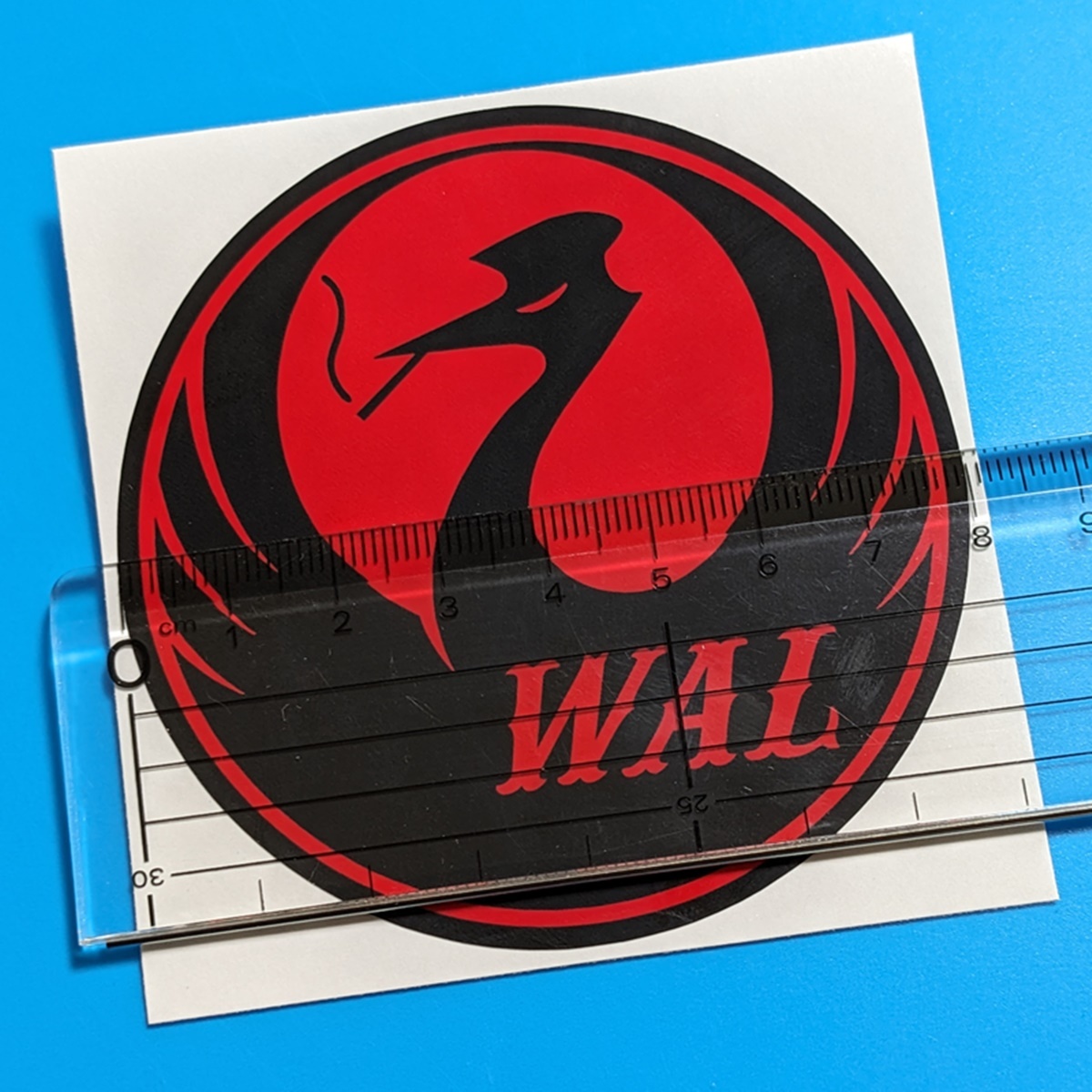 ワル 黒赤 ステッカー 悪 航空 不良 おもしろ パロディ JDM カスタム デコトラ レトロ 旧車 トラック野郎 暴走族 街道レーサー 対空三_画像2
