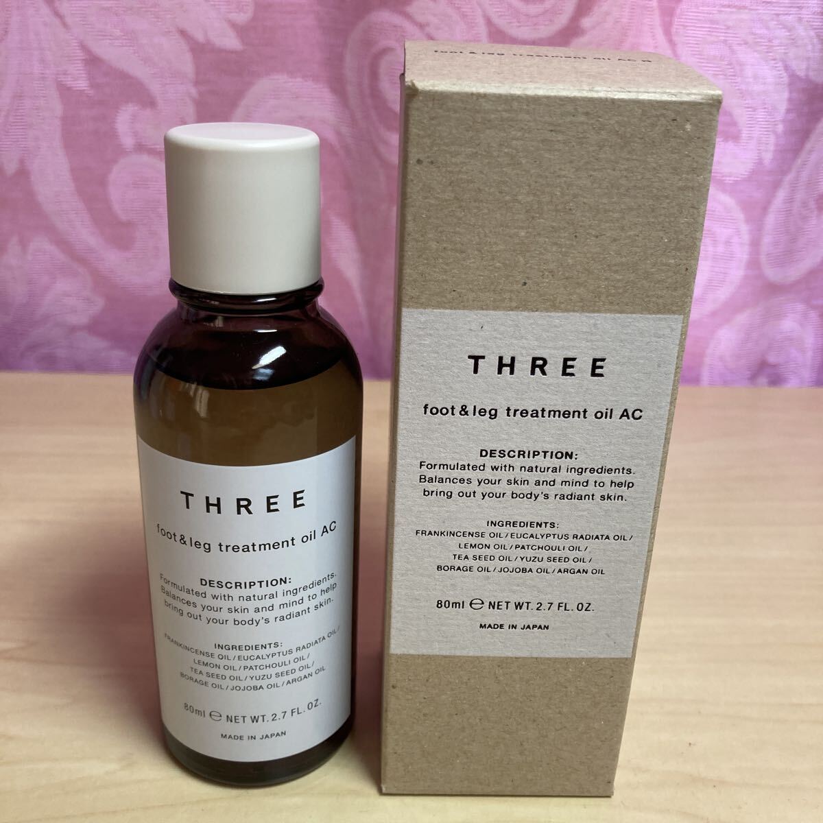 未使用　スリー　フット＆レッグ　トリートメント オイル　AC R 美容液 80ml THREE ブランド　フットケア　むくみ　マッサージ_画像1