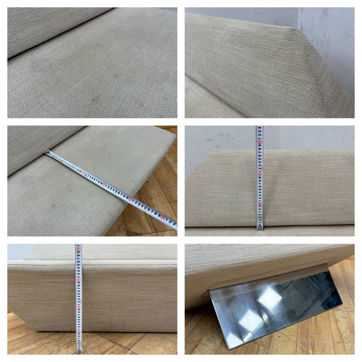 R7801☆美品☆TIME&STYLE☆タイム&スタイル☆隈研吾☆KA☆ファブリック☆2人掛けソファ☆2P_画像9