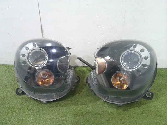 ★ BMW MINI R60 ミニクーパーSD クロスオーバー 右H 後期 純正 インナーブラック HID ヘッドライト ヘッドランプ 左右セット_画像1