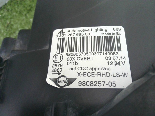 ★ BMW MINI R60 ミニクーパーSD クロスオーバー 右H 後期 純正 インナーブラック HID ヘッドライト ヘッドランプ 左右セット_画像8