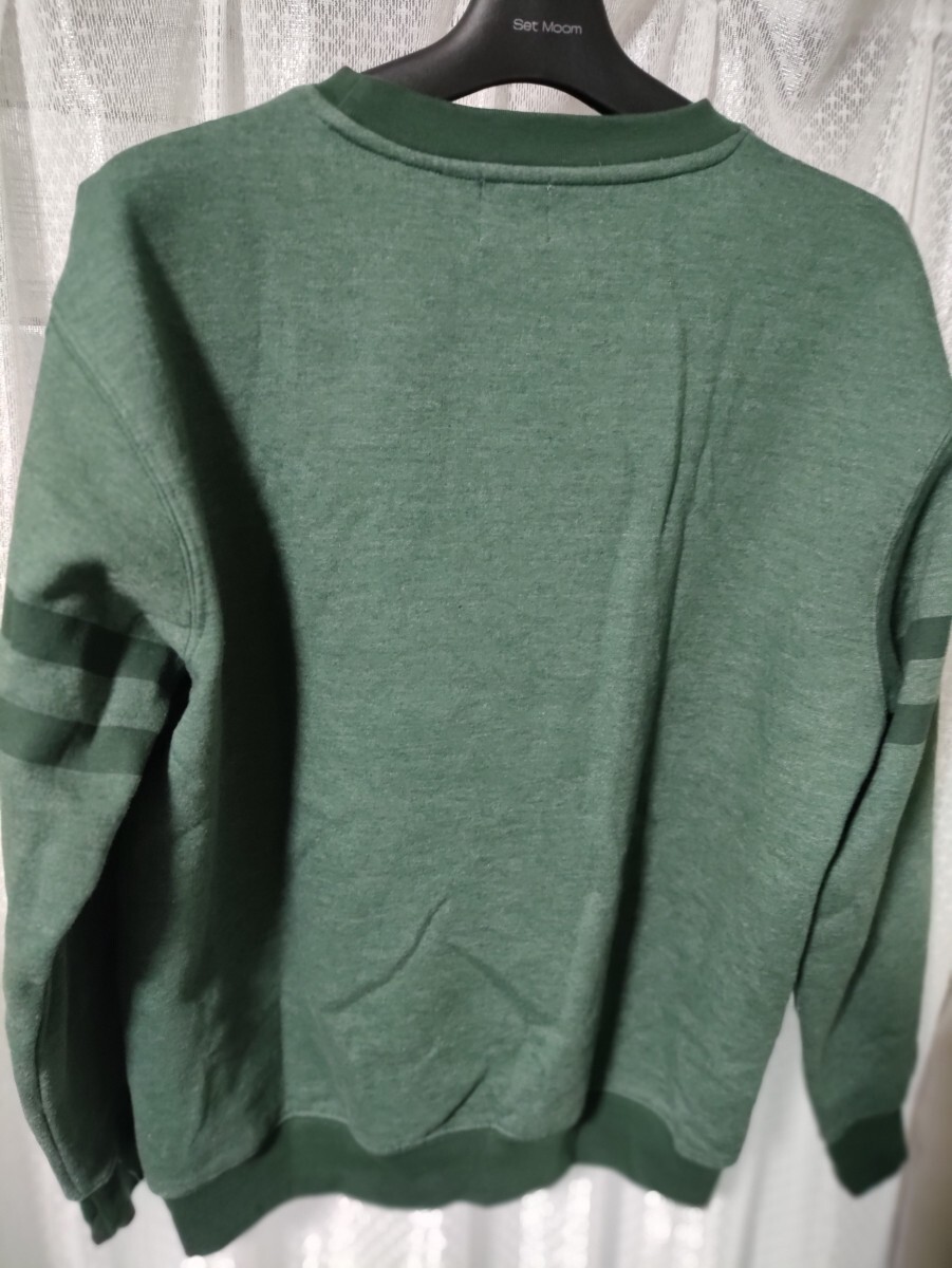◆コーエン coen トレーナー スウェット　Sサイズ　落ち着いたグリーン系_画像4