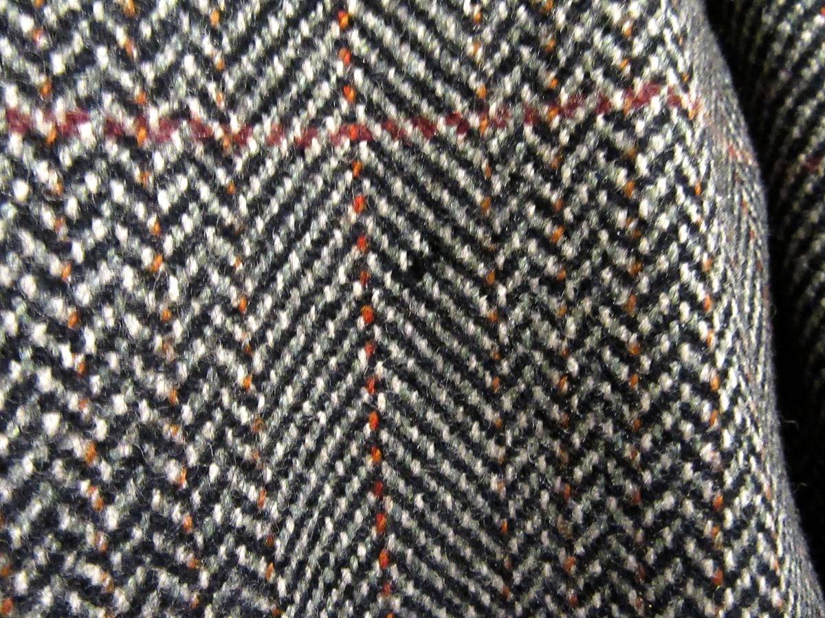 英国製ビンテージ Dunn＆Co ウールツイード ラグランチェスターコート チェックコート 実寸身幅64cm ハリスツイード_画像10