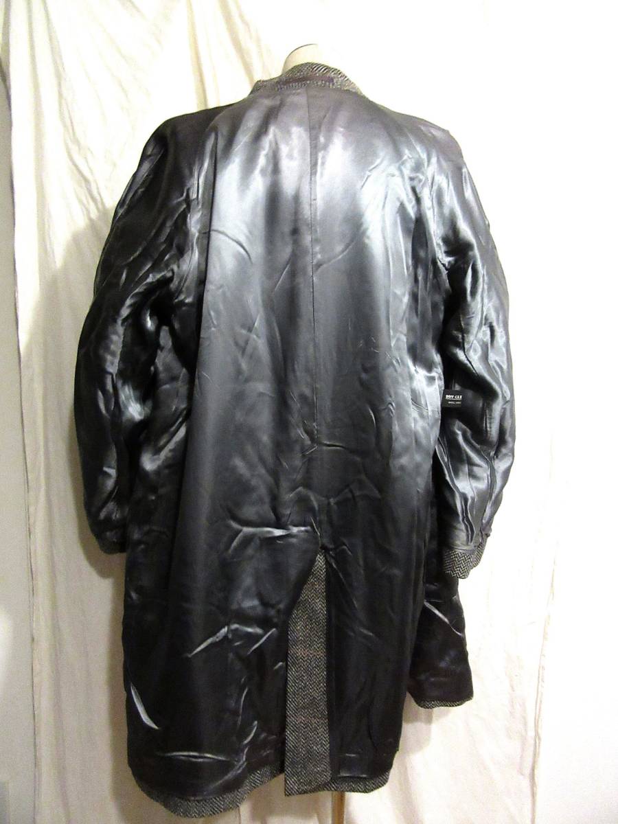 英国製ビンテージ Dunn＆Co ウールツイード ラグランチェスターコート チェックコート 実寸身幅64cm ハリスツイード_画像6