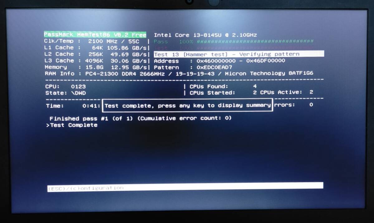 保証付き ノートパソコン用メモリー MICRON(マイクロン)製 PC4-21300 DDR4-2666V 8GB×2枚セット合計16GB No.5f22_画像3