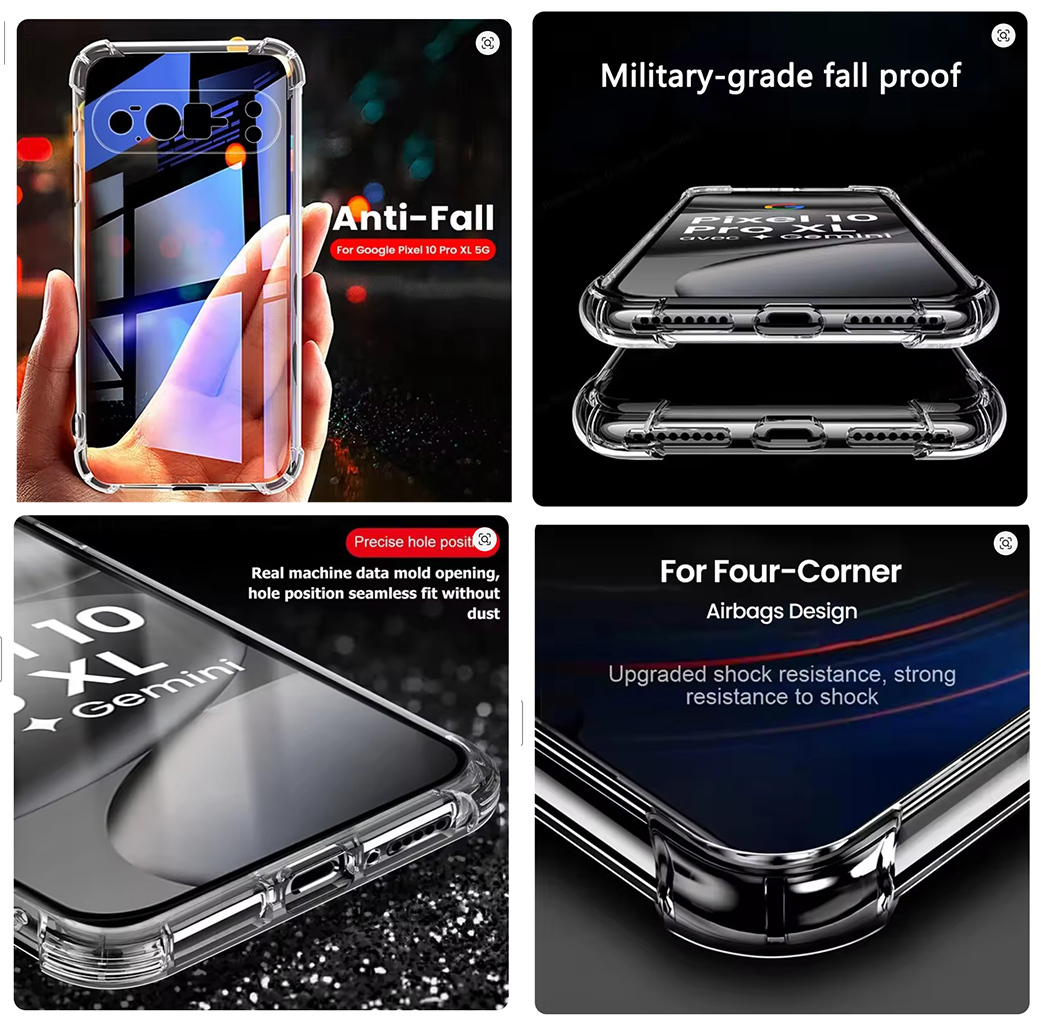 Google Pixel 10 Pro XL ブラック クリア ケース3点セット_画像4