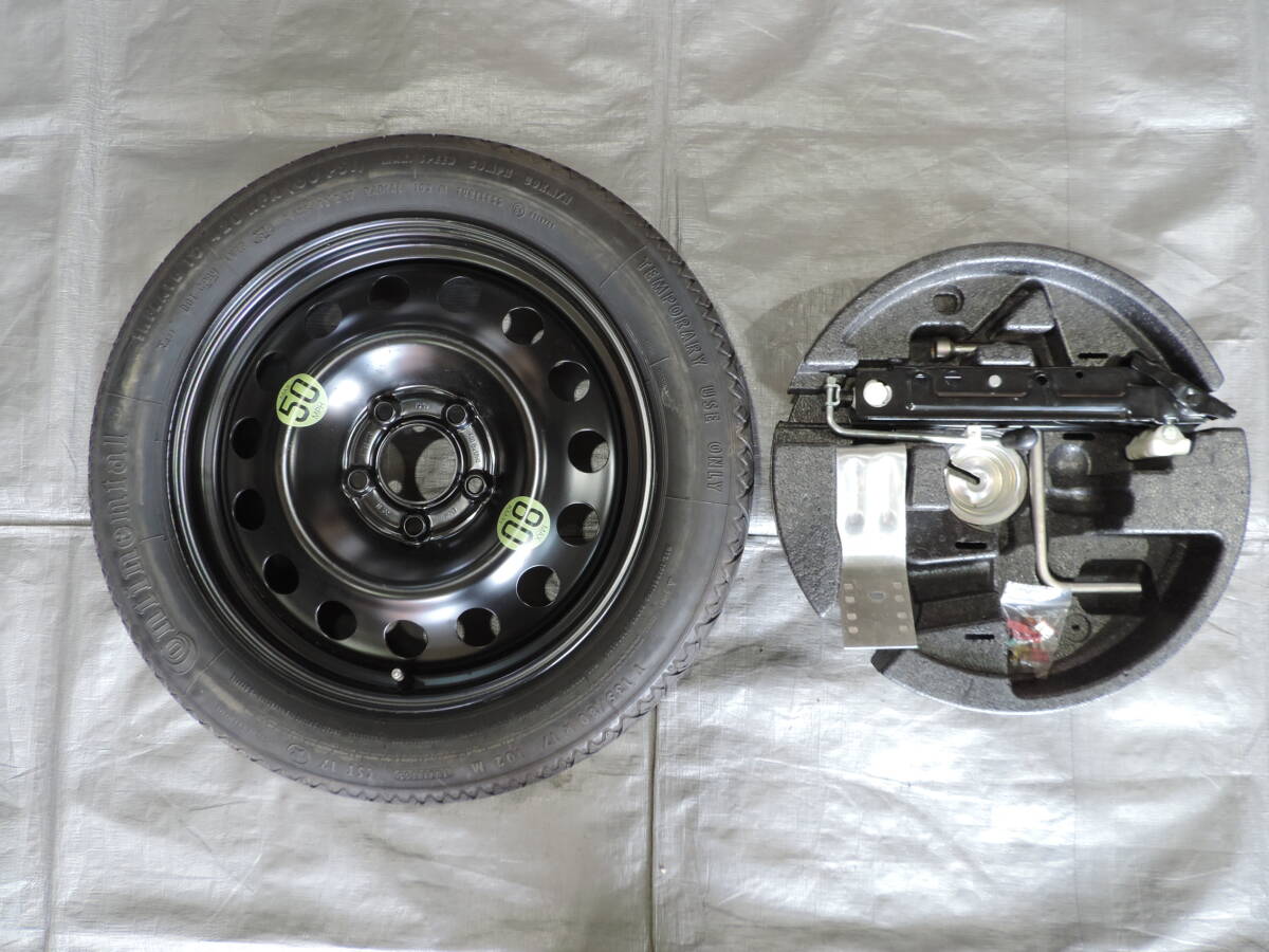 6【中古品】☆希少☆ BMW 5シリーズ E60 E61 純正 オプション スペアタイヤ 工具セット 応急タイヤ パンク コンチネンタル 135/80R17 102M_画像1