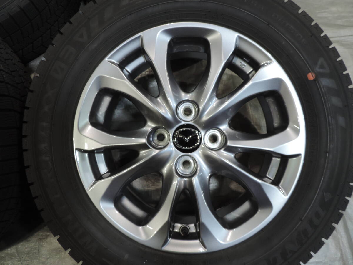 6【中古スタッドレスセット】 ダンロップ ウインターマックス03 WM03 185/65R15 23年製 マツダ デミオ 純正 15インチ マツダ2 MAZDA2 DEMIO_画像3