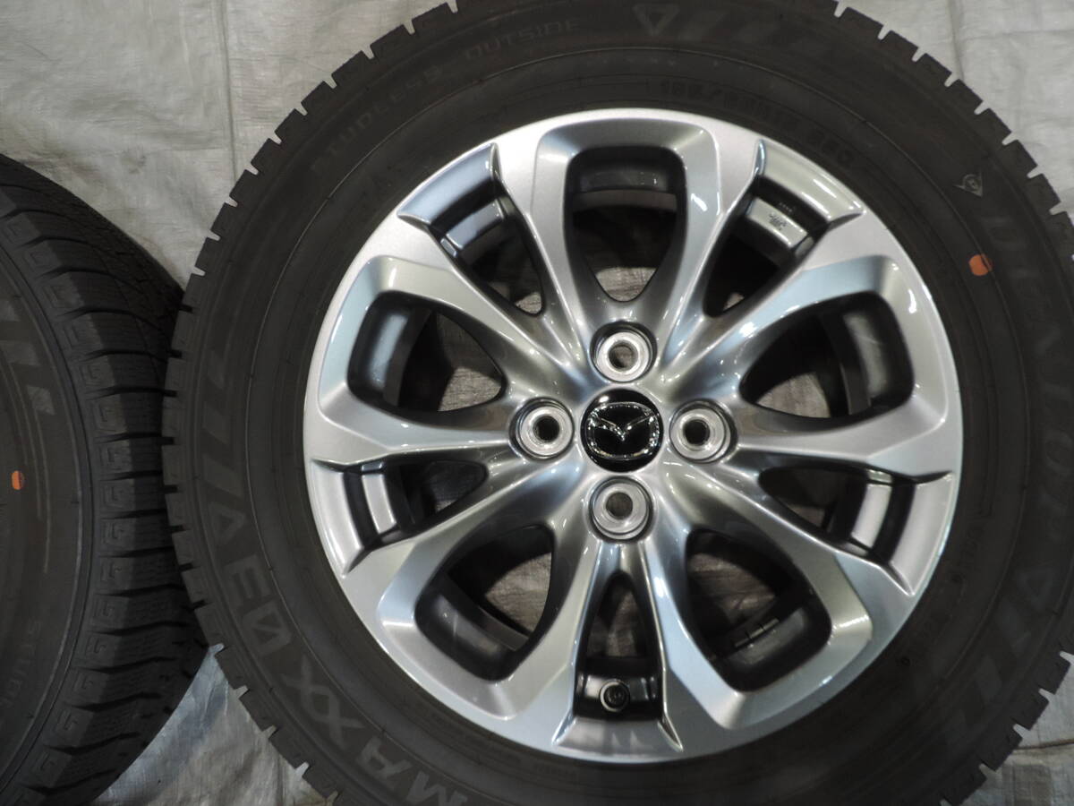 6【中古スタッドレスセット】 ダンロップ ウインターマックス03 WM03 185/65R15 23年製 マツダ デミオ 純正 15インチ マツダ2 MAZDA2 DEMIO_画像4