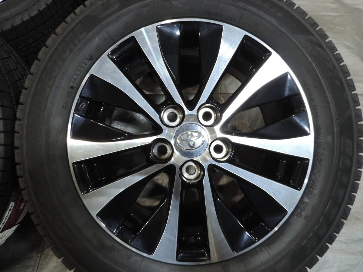 6【中古スタッドレスセット】 ブリヂストン ブリザック VRX3 205/60R16 23年製 トヨタ 純正 16インチ 90系 ノア ヴォクシー プリウスα SAI_画像3
