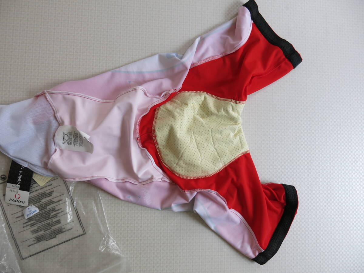 Nalini Luquigas Cannondale リクイガス キャノンデール ナリーニ ビンテージ ビブショーツ size4=М〜Lサイズに相当 イタリア製 新品_画像3