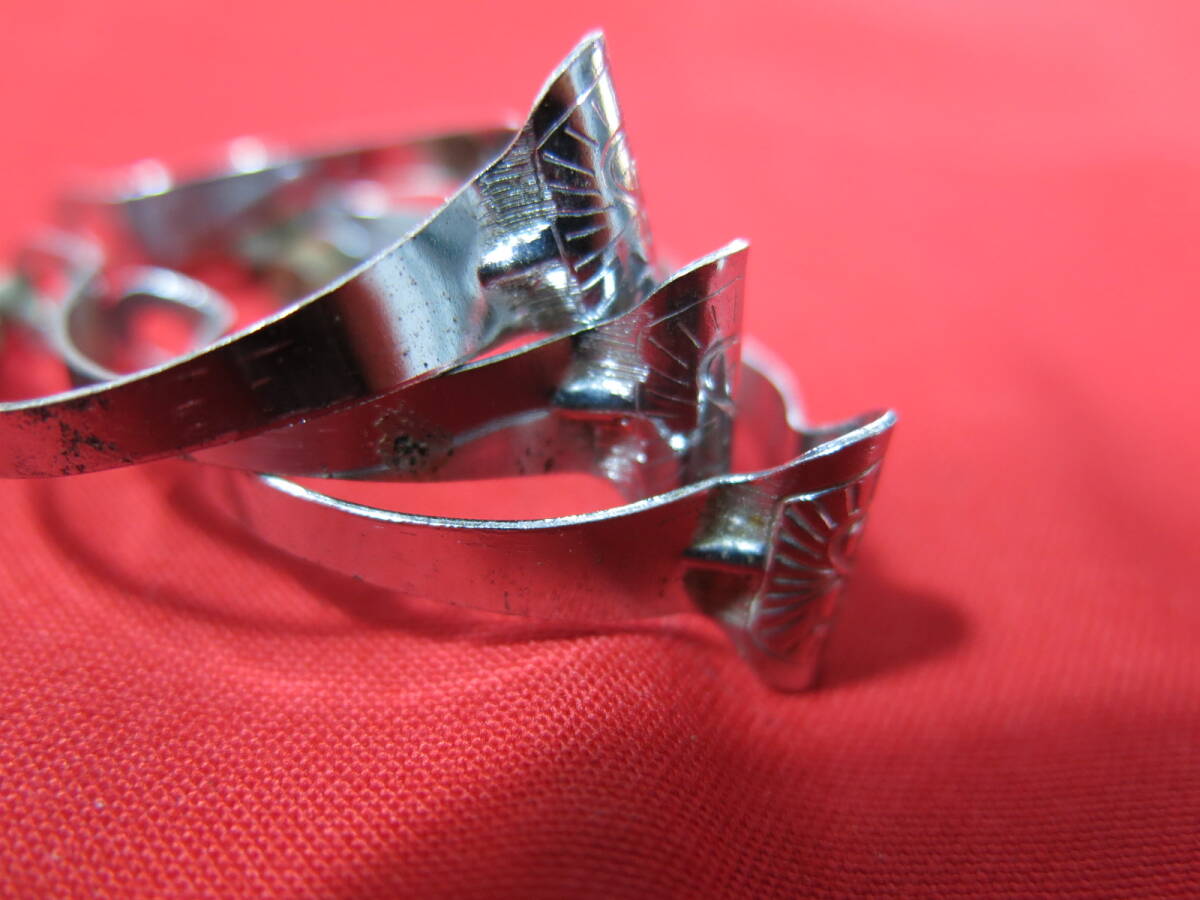 BR-03488 サンプレックスSIMPLEX 3本バンド　トップチューブ用　鉄製　3個　中古_画像6