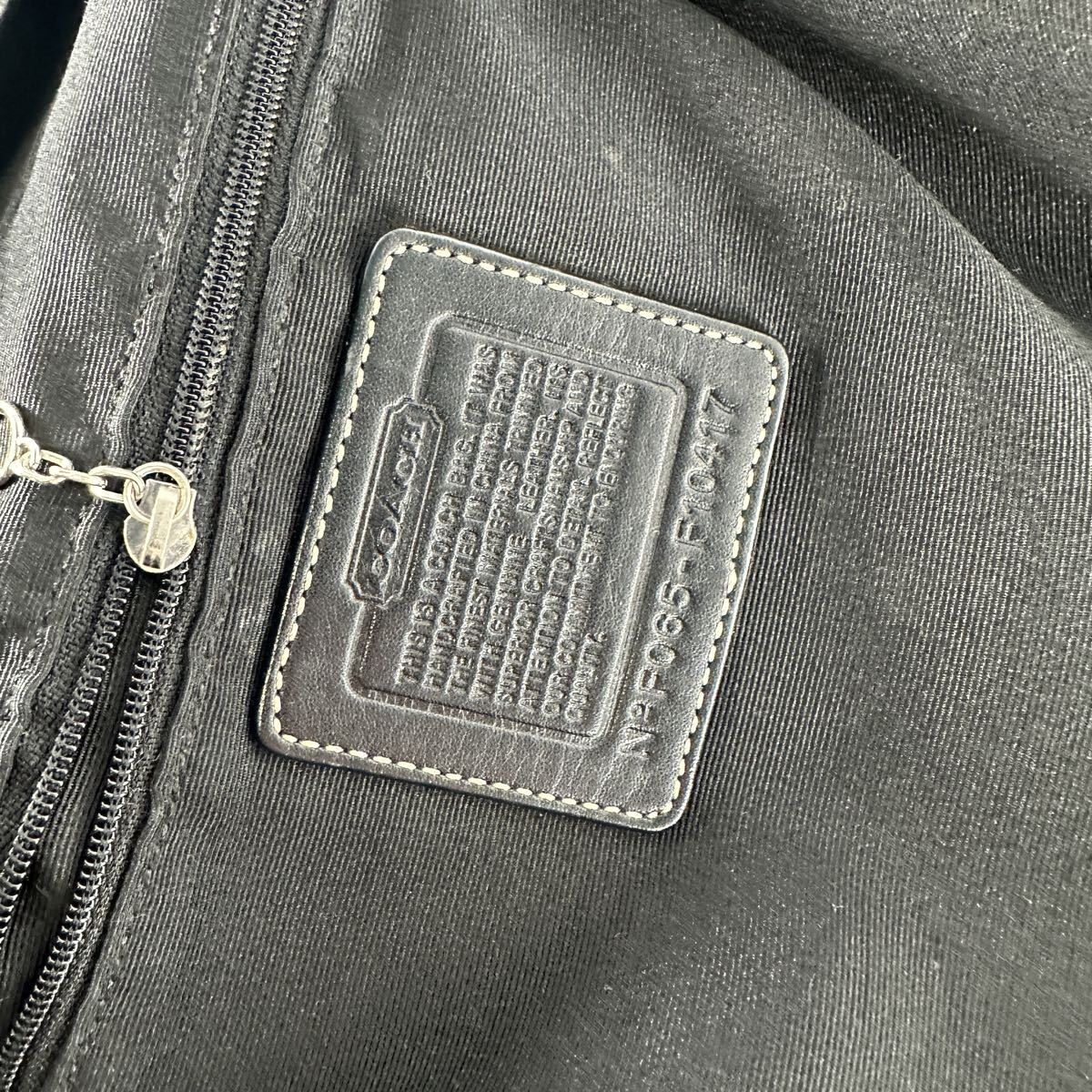 1円■COACH コーチ■ショルダーバッグ ビジネスバッグ メンズ 本革 レディース レザー×キャンバス ブラック 黒 クロスボディ 斜め掛け_画像10