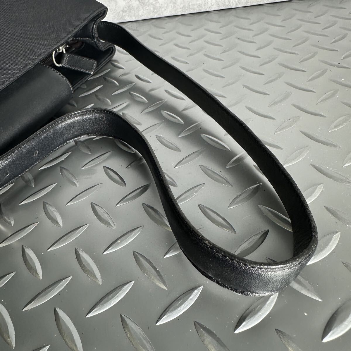 1円■COACH コーチ■トートバッグ ビジネスバッグ メンズ レディース レザー×キャンバス ブラック 黒 ショルダー_画像7