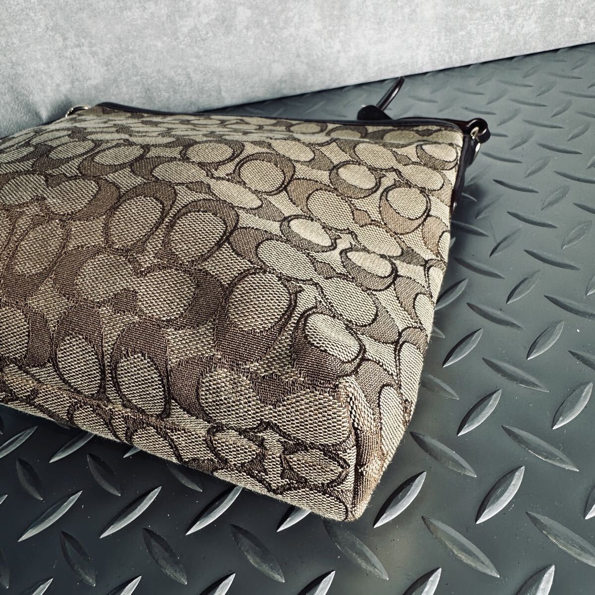 1円■新品未使用■COACH コーチ■ショルダーバッグ ビジネスバッグ メンズ レディース レザー×キャンバス クロスボディ 斜め掛け_画像4