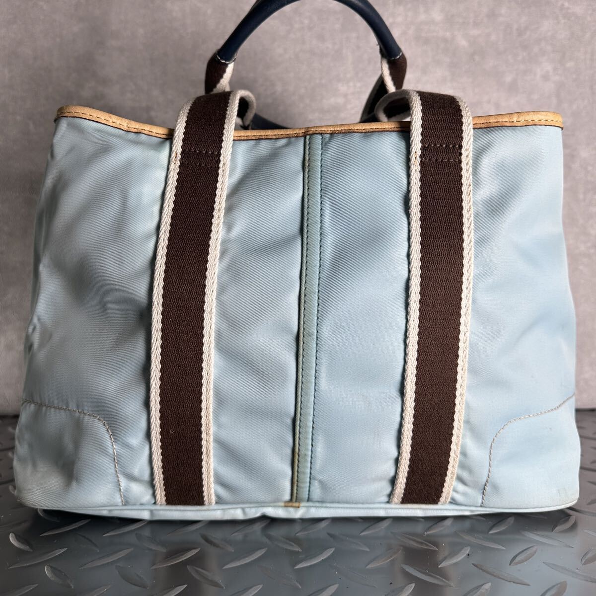 1円■COACH コーチ■希少色 トートバッグ ハンドバッグ メンズ レディース 本革 レザー×ナイロン ビジネス _画像2