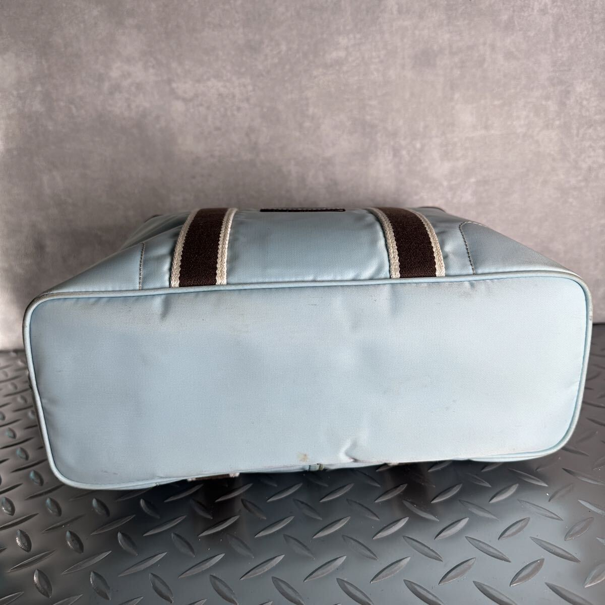 1円■COACH コーチ■希少色 トートバッグ ハンドバッグ メンズ レディース 本革 レザー×ナイロン ビジネス _画像3