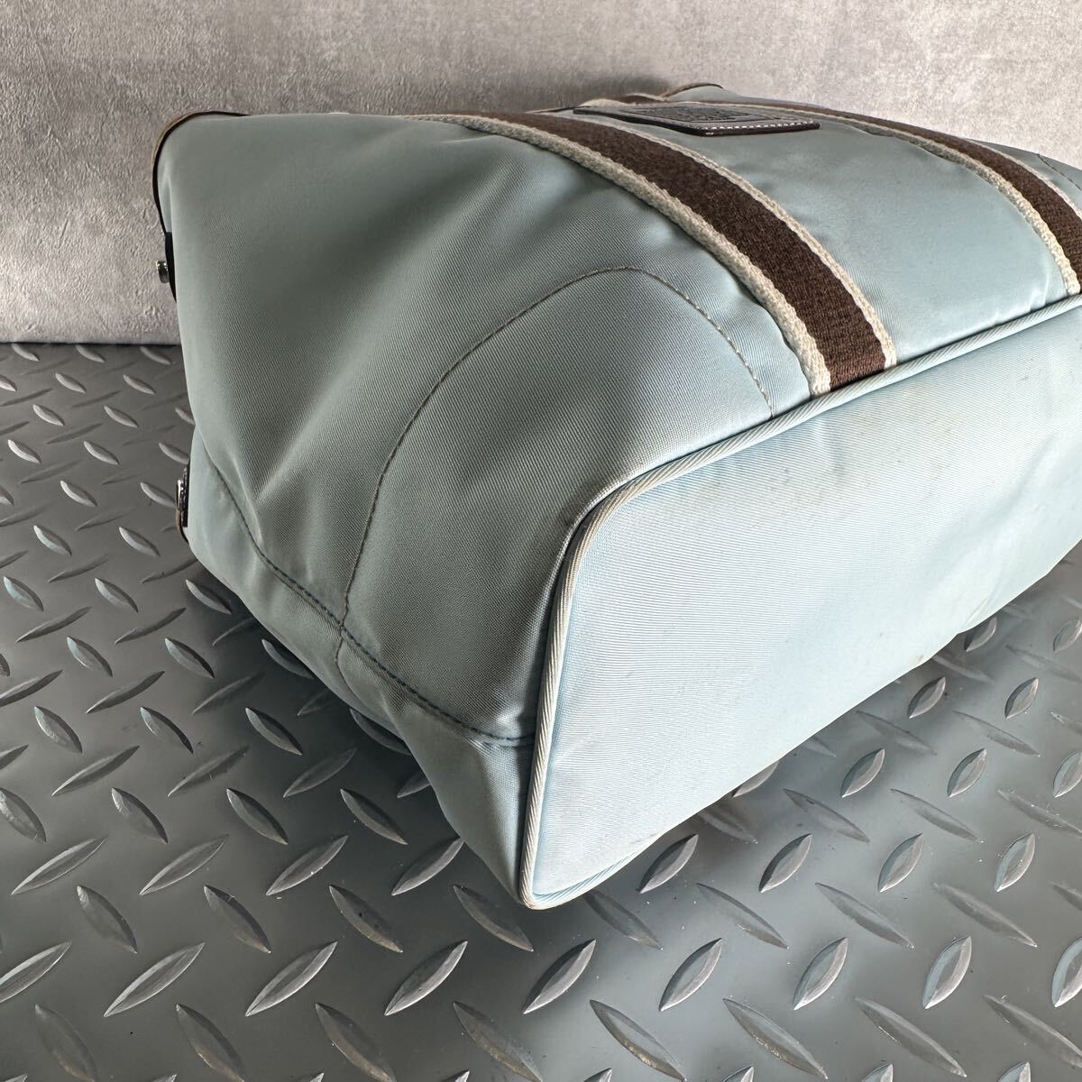 1円■COACH コーチ■希少色 トートバッグ ハンドバッグ メンズ レディース 本革 レザー×ナイロン ビジネス _画像5