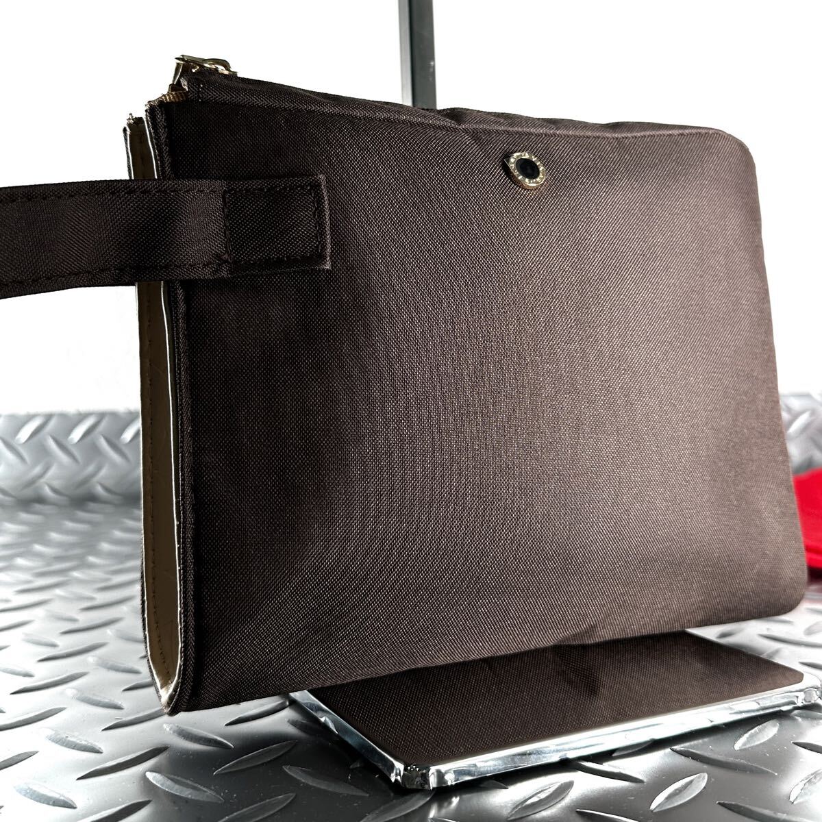 1円■未使用品■BVLGARI ブルガリ■クラッチバッグ セカンドバッグ ビジネス ポーチ サークルロゴ 小物入れ メンズ_画像1