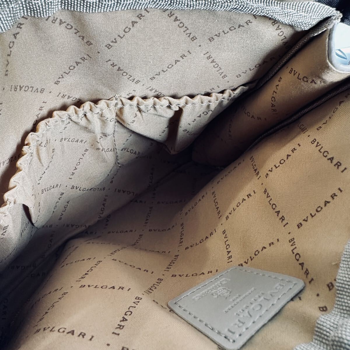 1円■未使用品■BVLGARI ブルガリ■クラッチバッグ セカンドバッグ ビジネス ポーチ サークルロゴ 小物入れ メンズ_画像9