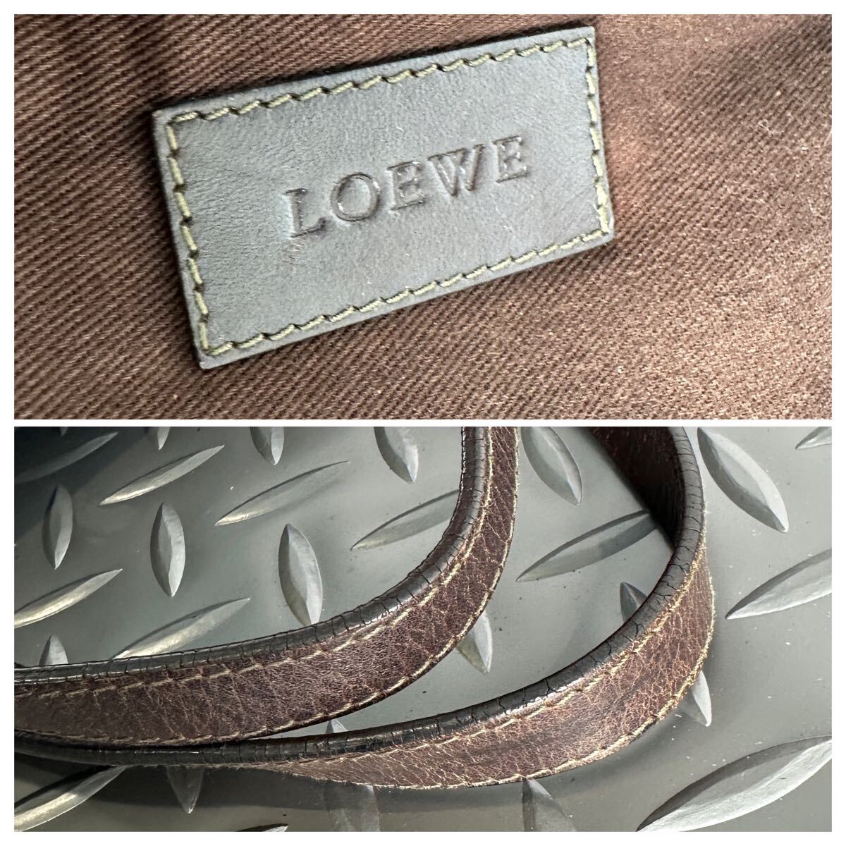 1円■極美品■LOEWE ロエベ■トートバッグ レザー アナグラム ハンドバッグ ビジネスバッグ ブラウン メンズ レディース_画像8