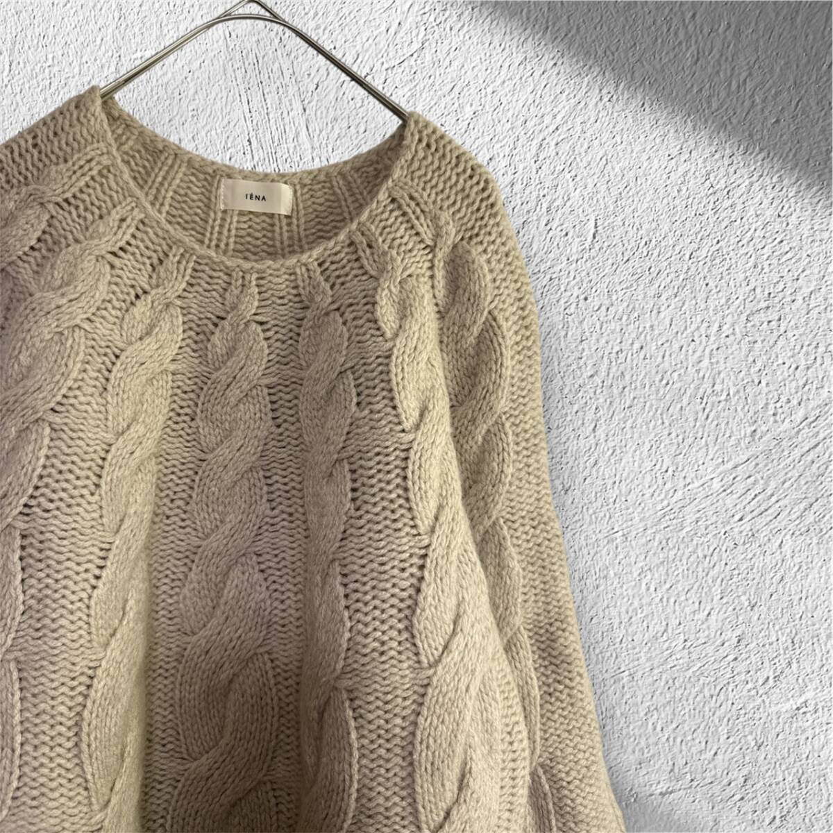 IENA/イエナ　ウール100 ケーブルニット_画像2