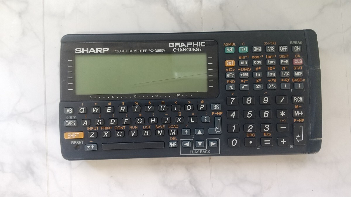 K5417 SHARP POCKET COMPUTER PC-G850V Showa Retro карманный компьютер -/ sharp / текущее состояние товар электризация не возможно бесплатная доставка JUNK