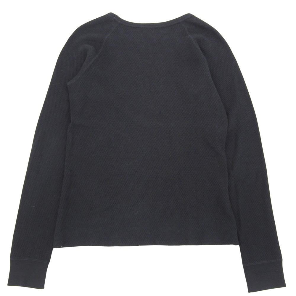 NUMBER (N)INE ナンバーナイン コットン ワッフル カットソー サーマル トップス メンズ ブラック 2_画像3