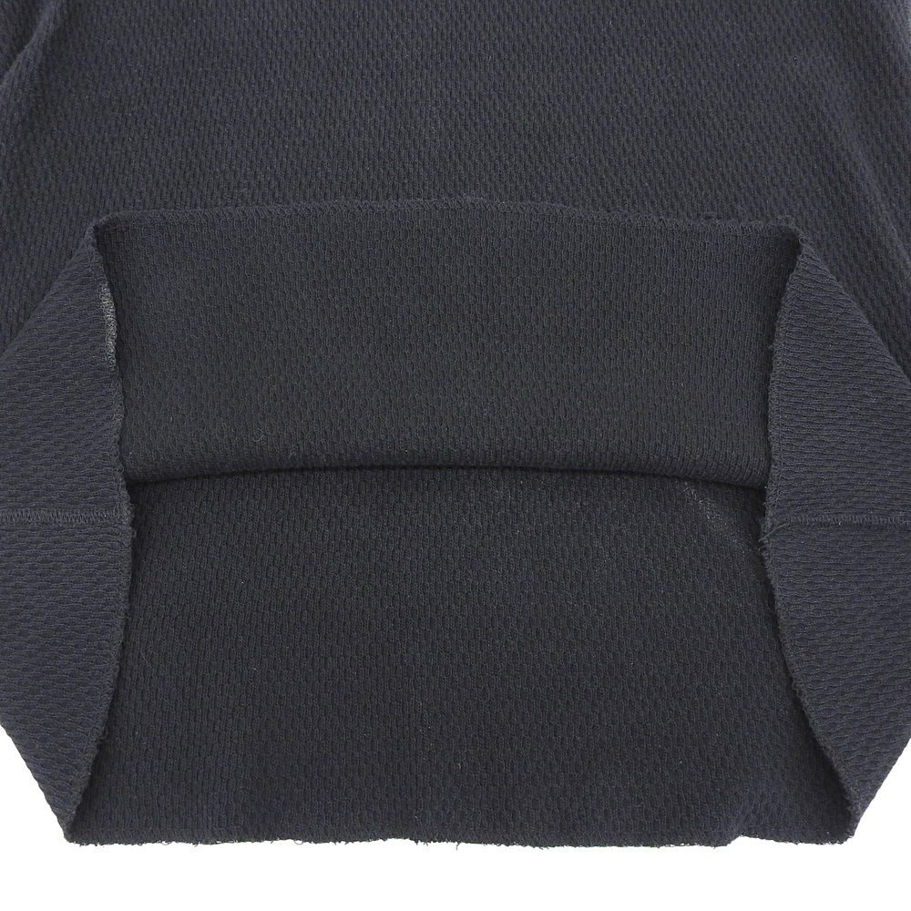 NUMBER (N)INE ナンバーナイン コットン ワッフル カットソー サーマル トップス メンズ ブラック 2_画像4