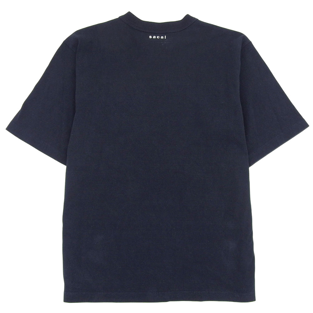 sacai サカイ フラワーデザイン ポケットTシャツ ネイビー 1 22-02868M トップス メンズ_画像3