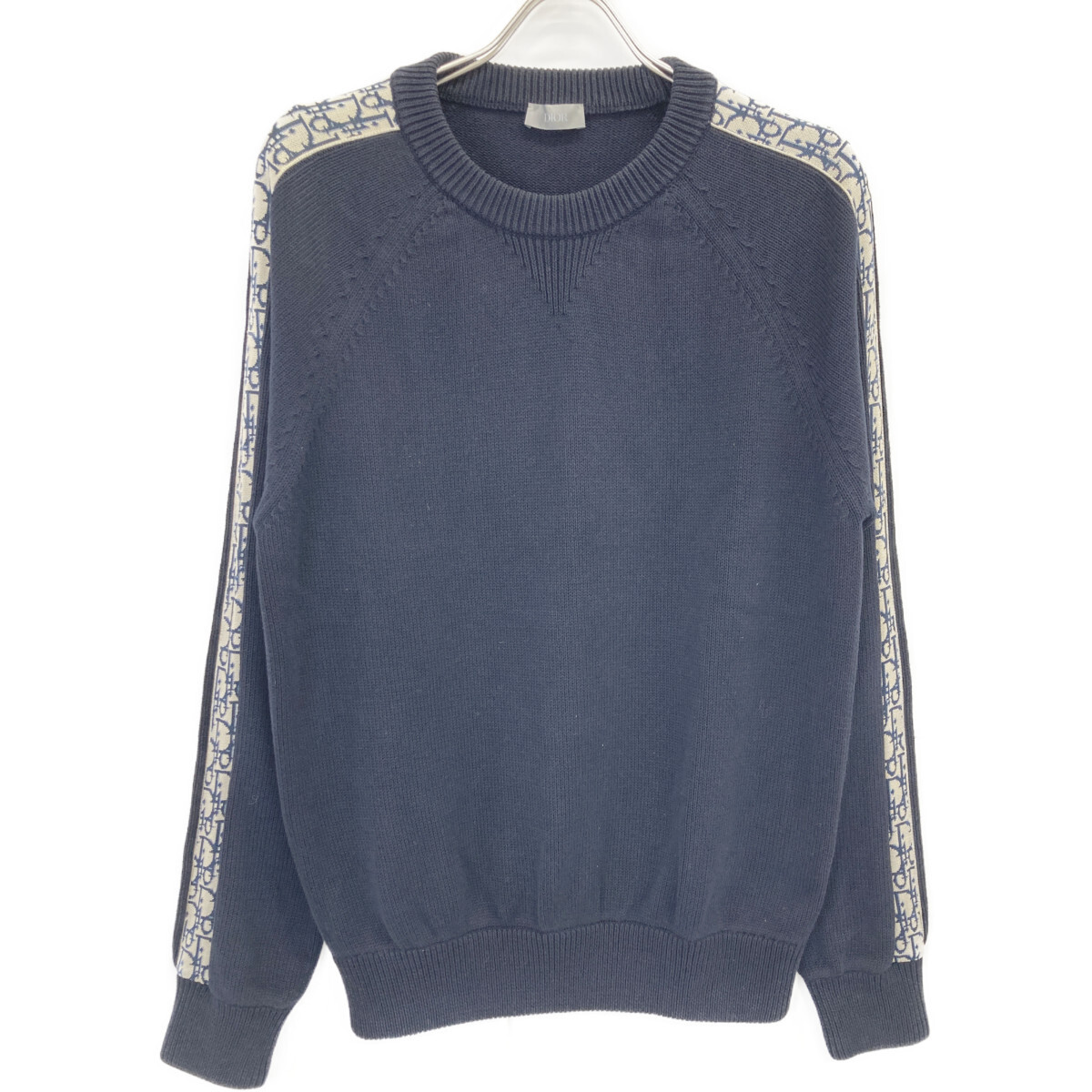 DIOR ディオール ネイビー 113M638AT187 オブリーク コットン ニット ネイビー S トップス コットン メンズ 中古_画像2