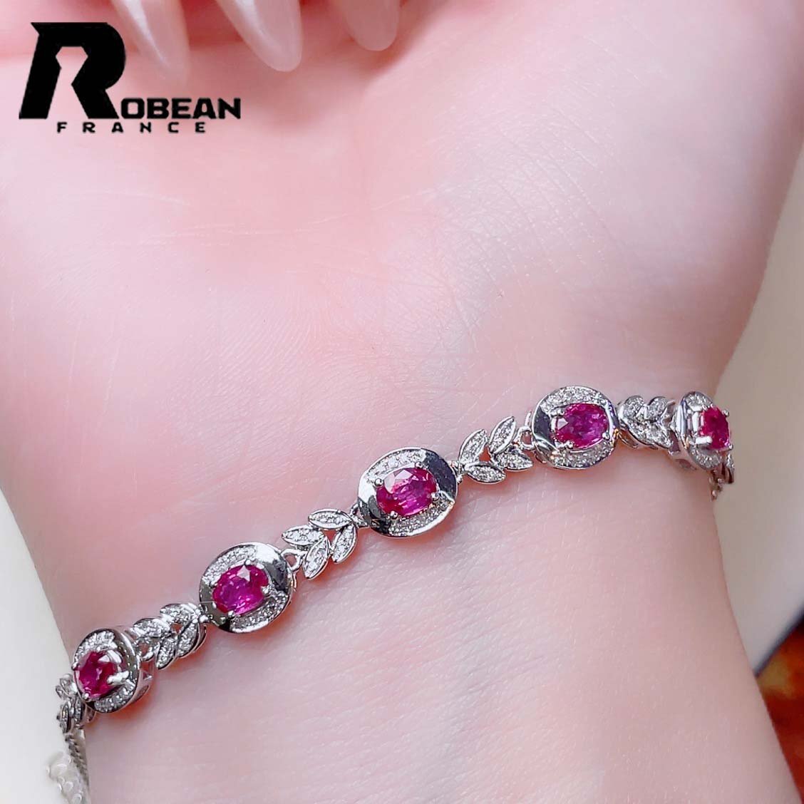 ..EU производства обычная цена 273 десять тысяч иен *ROBEAN* рубин * браслет * Power Stone натуральный камень красивый . выгода. камень подарок K18(18 золотой )00114953