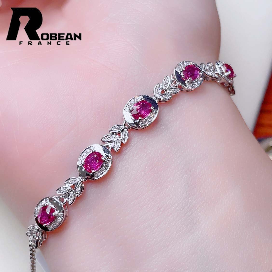 ..EU производства обычная цена 273 десять тысяч иен *ROBEAN* рубин * браслет * Power Stone натуральный камень красивый . выгода. камень подарок K18(18 золотой )00114953