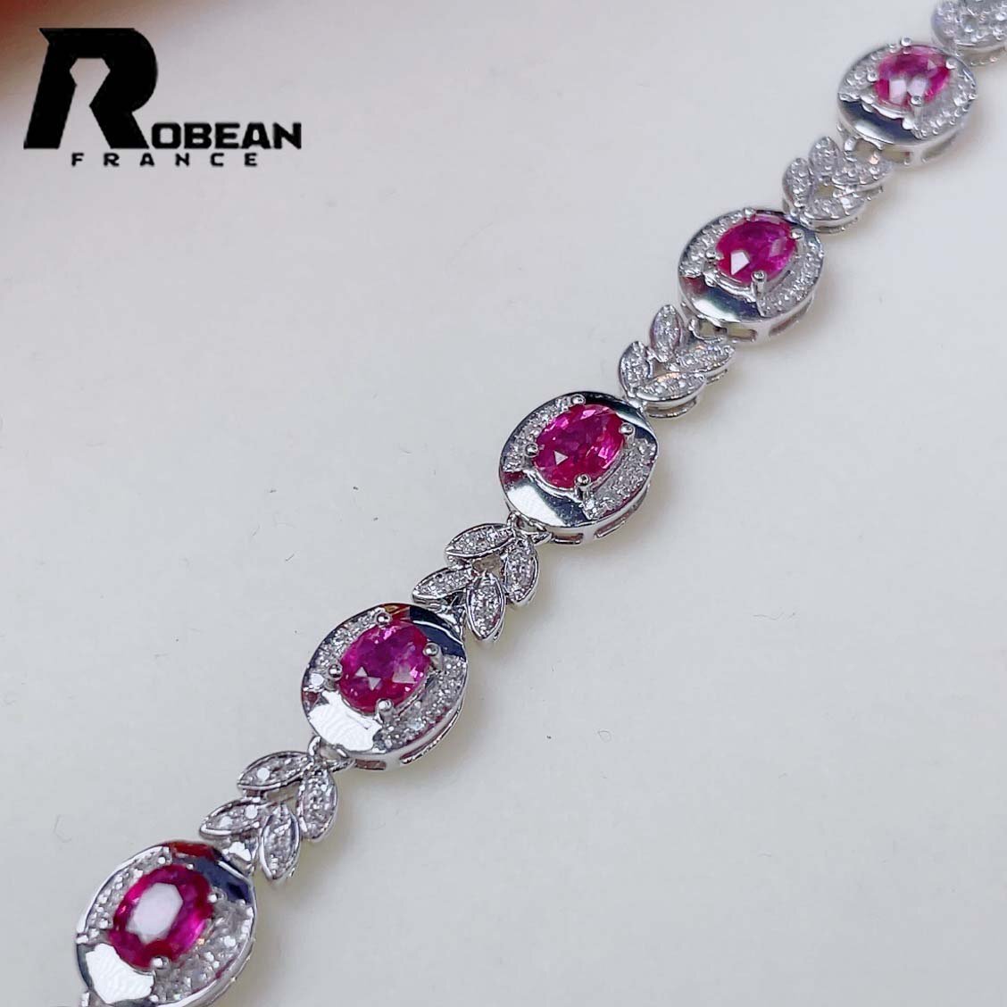 ..EU производства обычная цена 273 десять тысяч иен *ROBEAN* рубин * браслет * Power Stone натуральный камень красивый . выгода. камень подарок K18(18 золотой )00114953