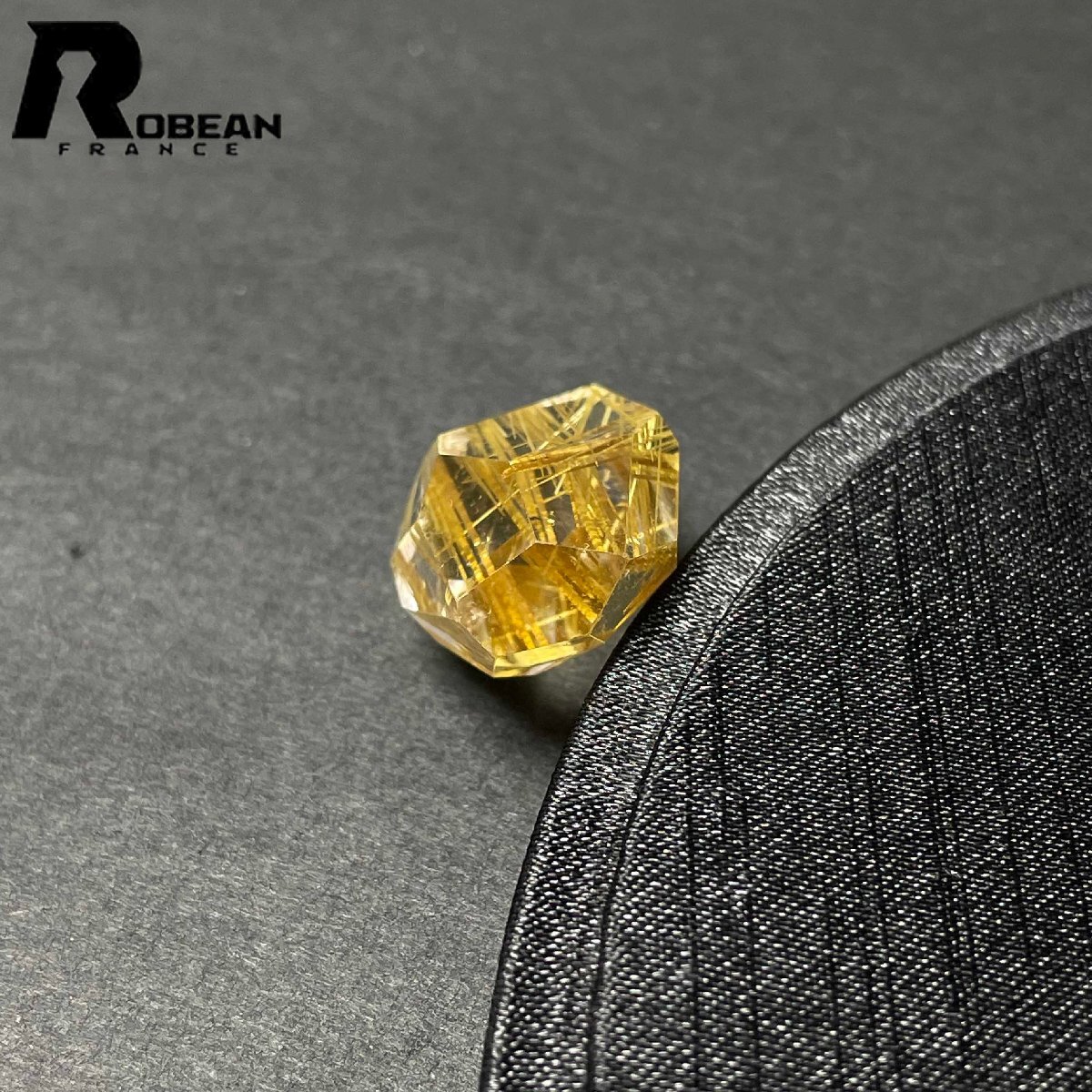 綺麗 EU製 定価48万円★ROBEAN・黄金タイチンルチル★パワーストーン アクセサリー 天然石 原石 金運 お守り 25.5*18.3*14.1mm D0922556_画像9