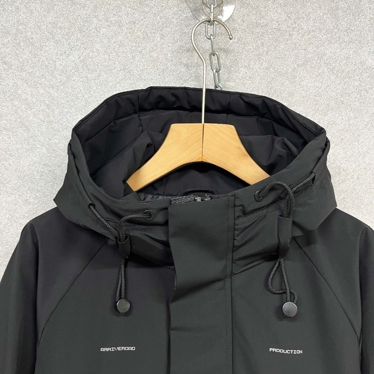 高級・ダウンジャケット 定価10万◆Emmauela・イタリア・ミラノ発◆ダックダウン90% 防寒 防風 無地 マウンテンパーカー コート XL/50_画像4