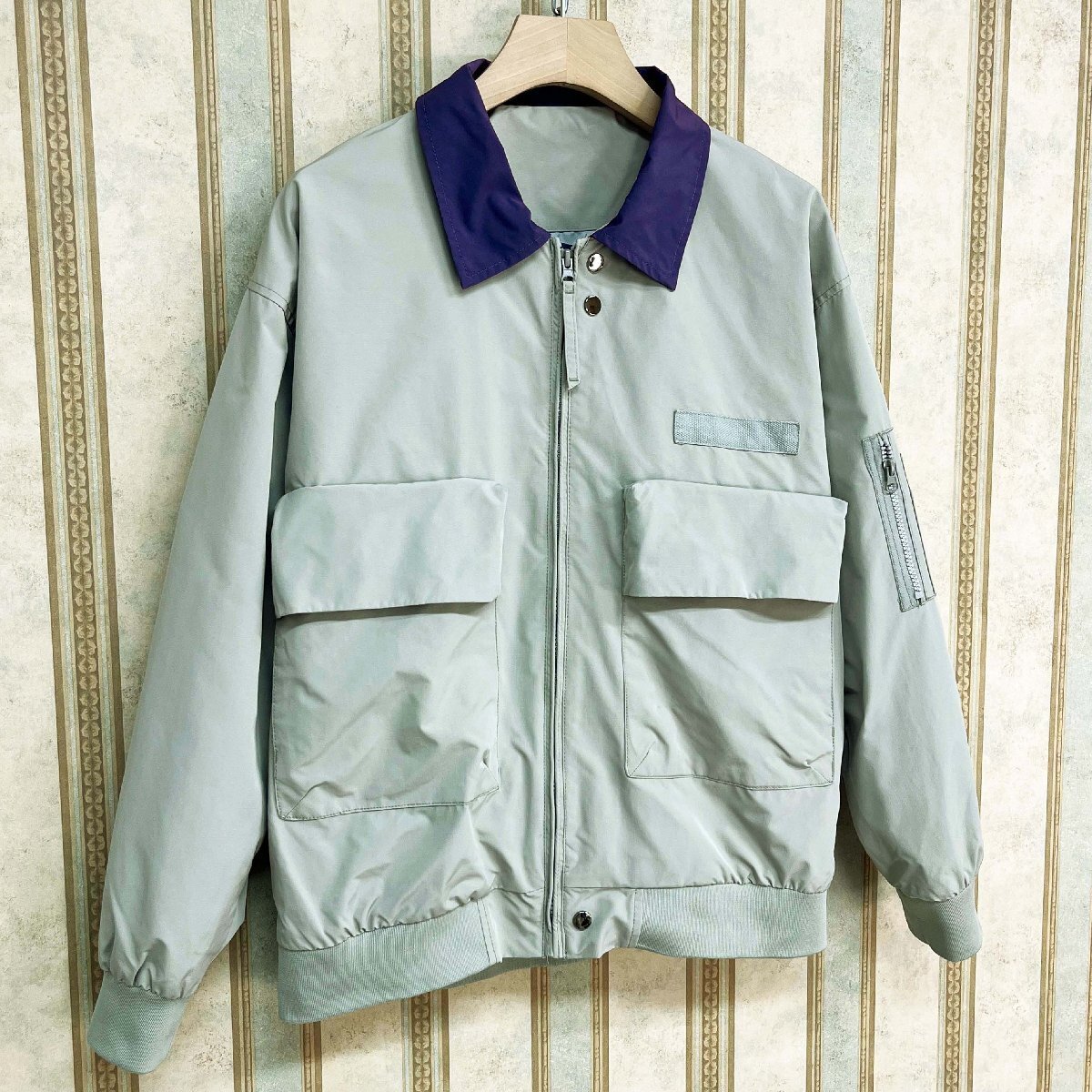  стандартный обычная цена 6 десять тысяч FRANKLIN MUSK* America * New York departure жакет мягкость водоотталкивающий свободно складывать воротник стиль блузон ходить на работу мужской размер 1