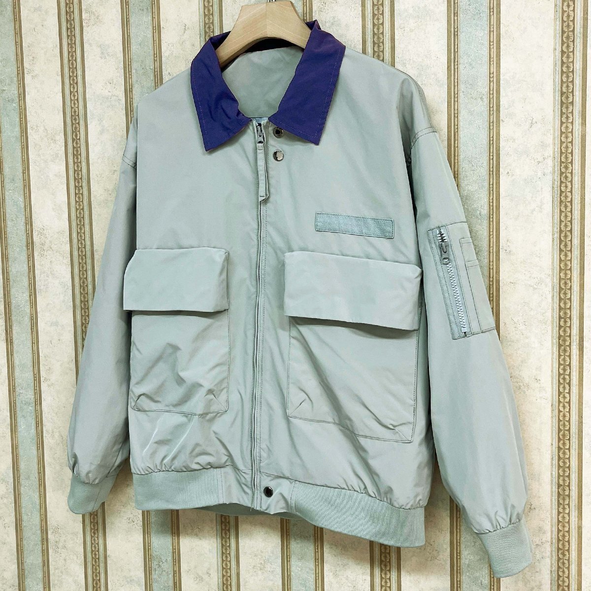  стандартный обычная цена 6 десять тысяч FRANKLIN MUSK* America * New York departure жакет мягкость водоотталкивающий свободно складывать воротник стиль блузон ходить на работу мужской размер 1