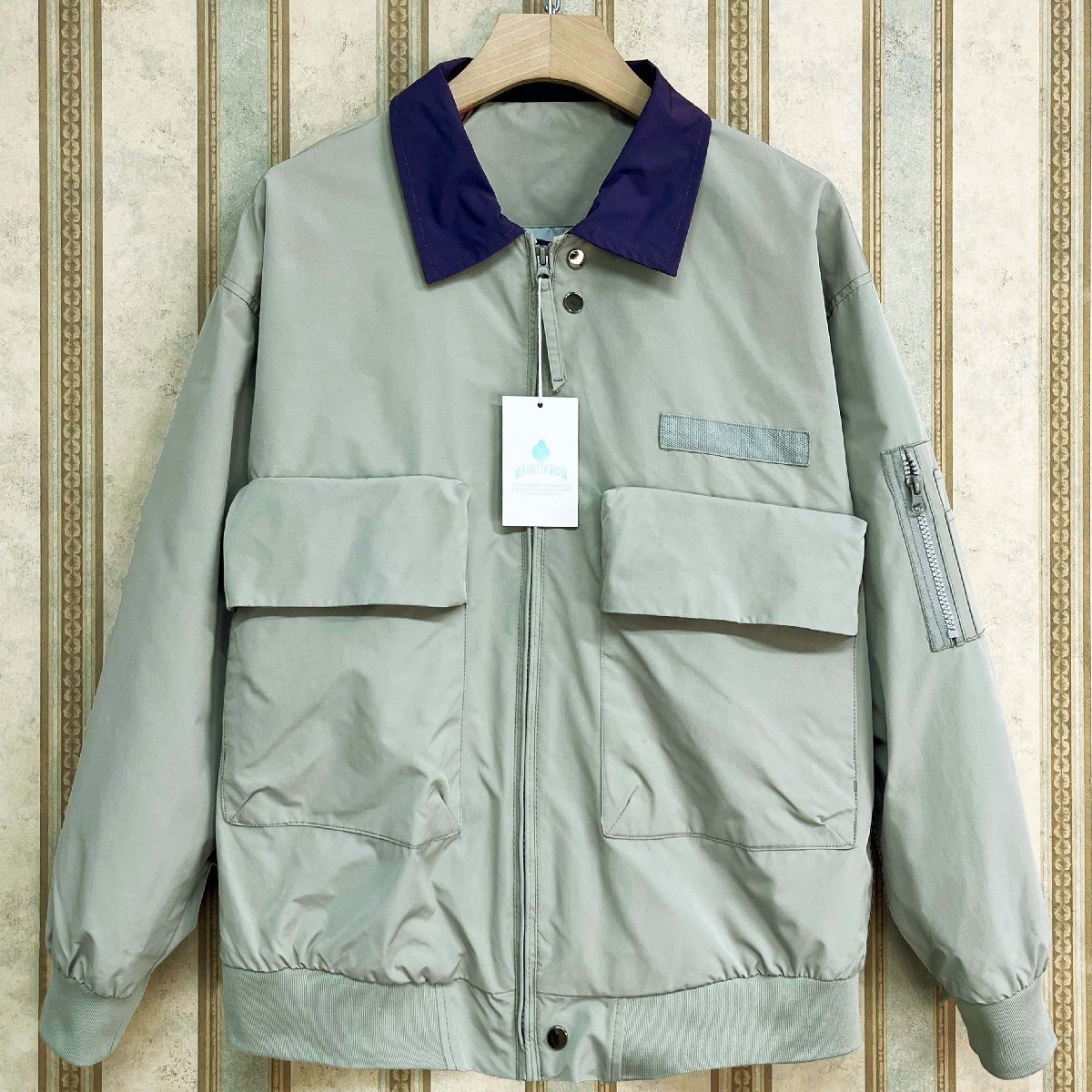  стандартный обычная цена 6 десять тысяч FRANKLIN MUSK* America * New York departure жакет мягкость водоотталкивающий свободно складывать воротник стиль блузон ходить на работу мужской размер 1