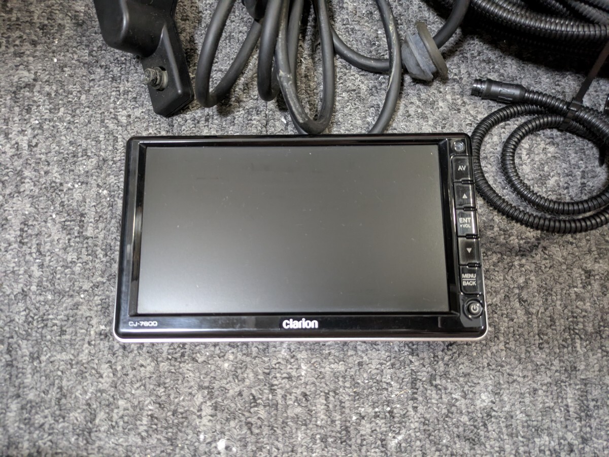 送料無料 クラリオン バックカメラ バックモニター Clarion CJ-7600 CC-6600 ケーブル ミラーマウント 動作確認 フルセット B14_画像3