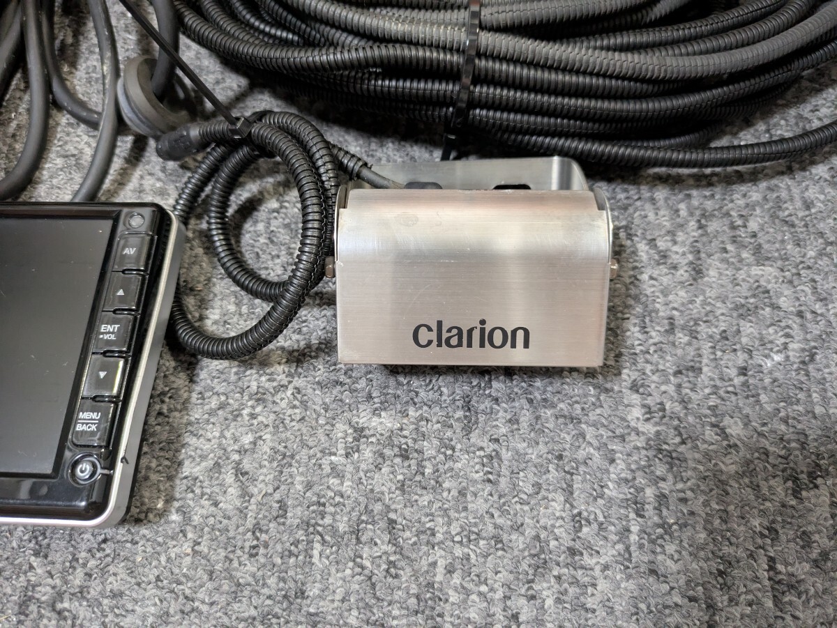 送料無料 クラリオン バックカメラ バックモニター Clarion CJ-7600 CC-6600 ケーブル ミラーマウント 動作確認 フルセット B14_画像5