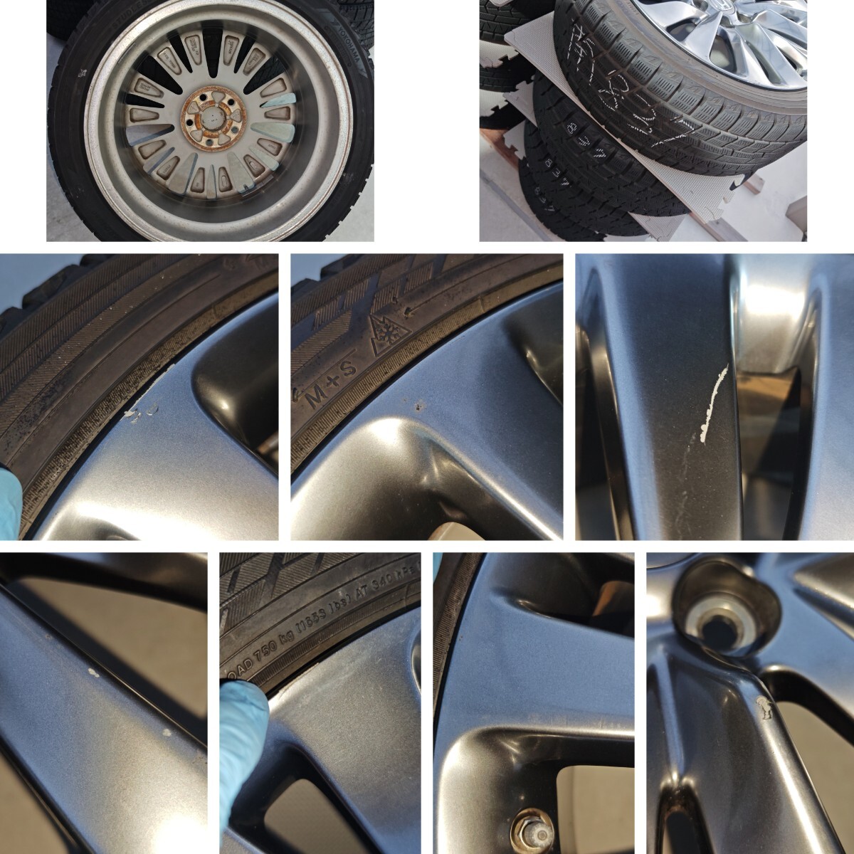 245/40R19　HONDA　ホンダ 純正 KC2 レジェンド純正 ヨコハマ iG60 スタッドレスタイヤ 4本　■19×8J 120/5H ET50■　南837_画像9