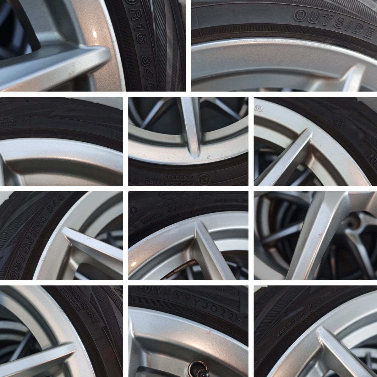 MAZDA マツダ ND系 ロードスター 純正 16インチホイール シルバー 2022年 スタッドレスタイヤ ヨコハマ iG70 195/50R16 　南470_画像7