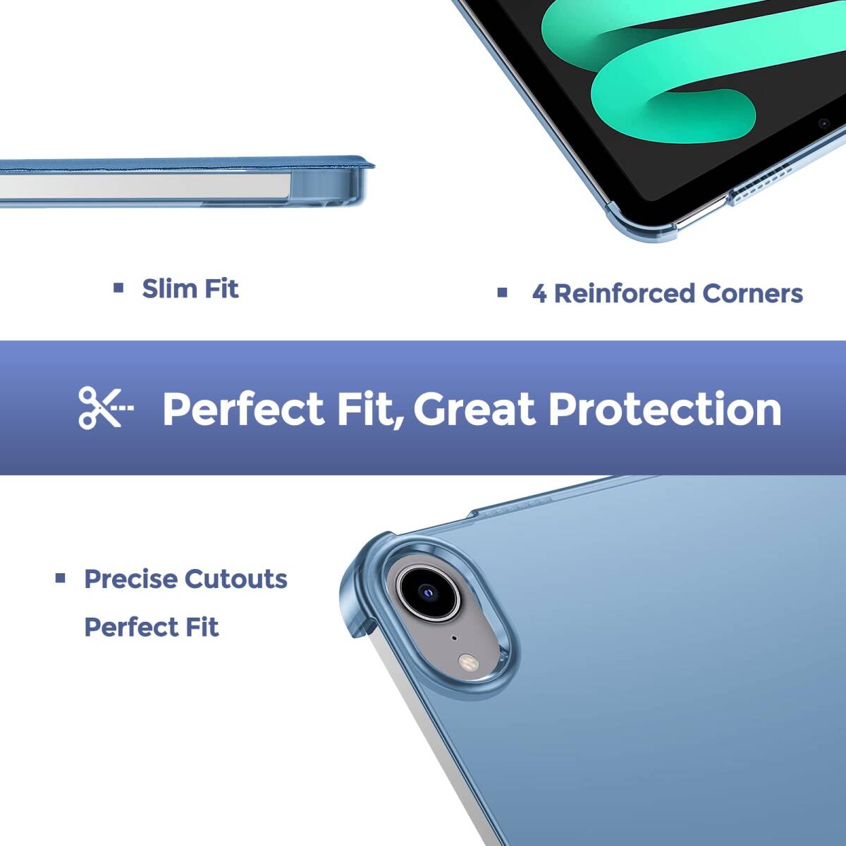 iPad Mini A17 Pro 第7世代 2024 Mini6 ケース 2021 8.3インチ、スリム ProCase 三つ折_画像7