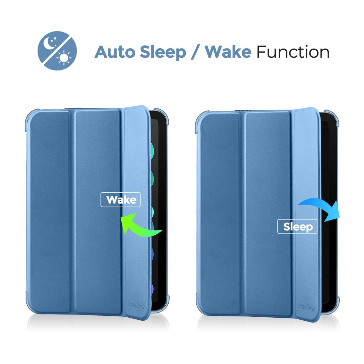 iPad Mini A17 Pro 第7世代 2024 Mini6 ケース 2021 8.3インチ、スリム ProCase 三つ折_画像8