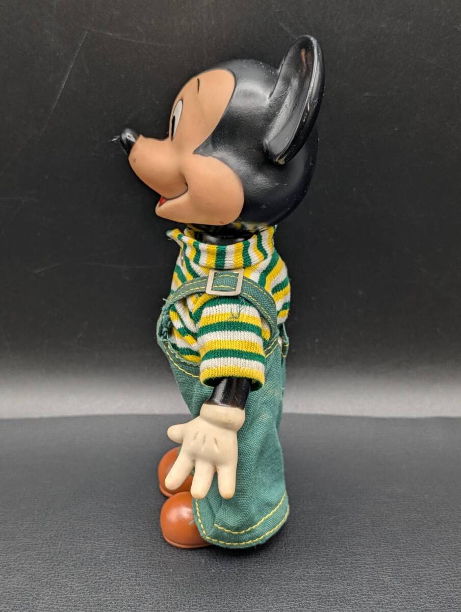 H/K 昭和 レトロ 時代物『オーバーオール Mickey Mouse ボタン式 玩具』ミッキーマウス ミッキー アンティーク ヴィンテージ おもちゃ_画像2