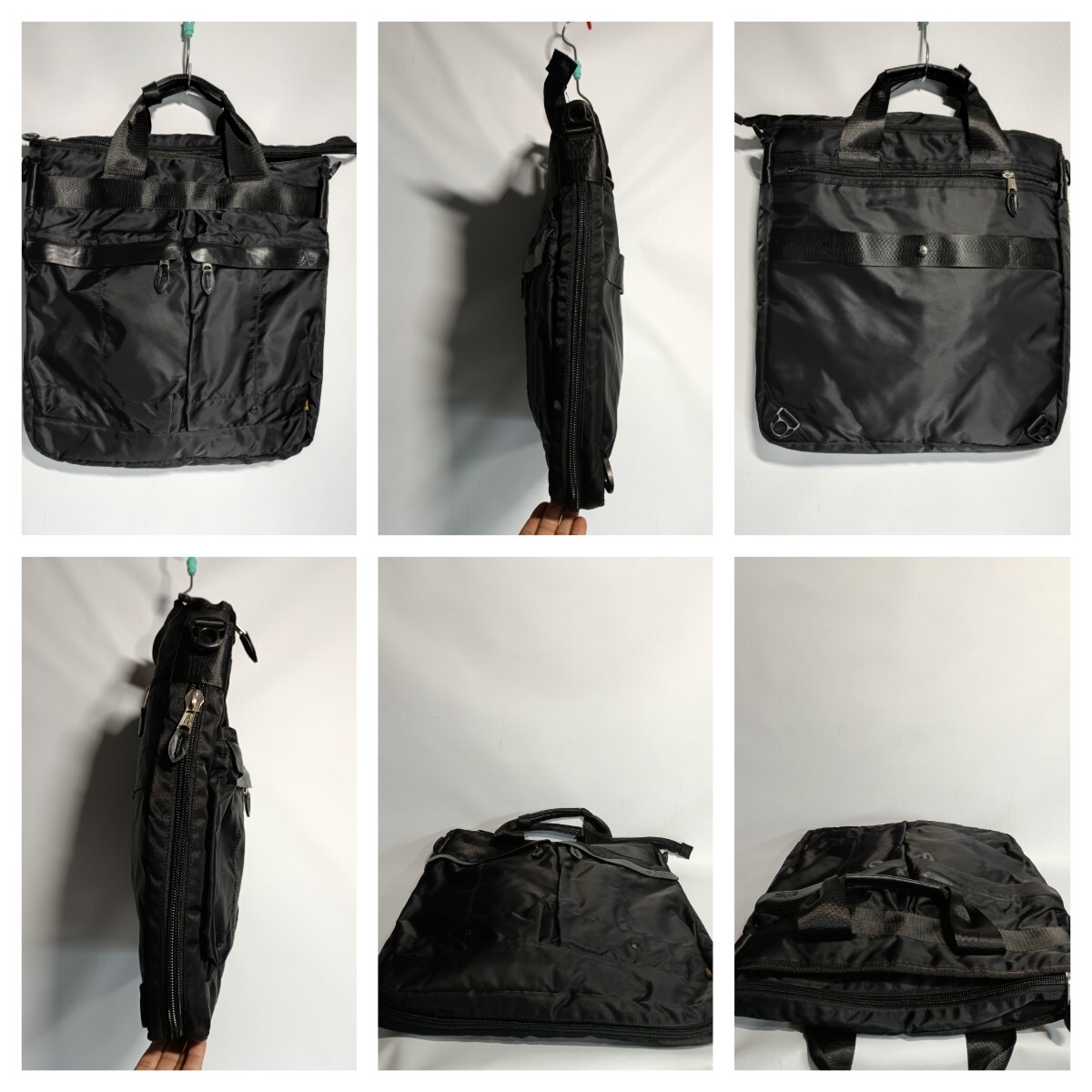 未使用？　ALPHA INDUSTRIES アルファインダストリーズ　3WAY タンカース　ヘルメットバッグ　/ ショルダーバッグ　/ リュックサック　黒_画像3