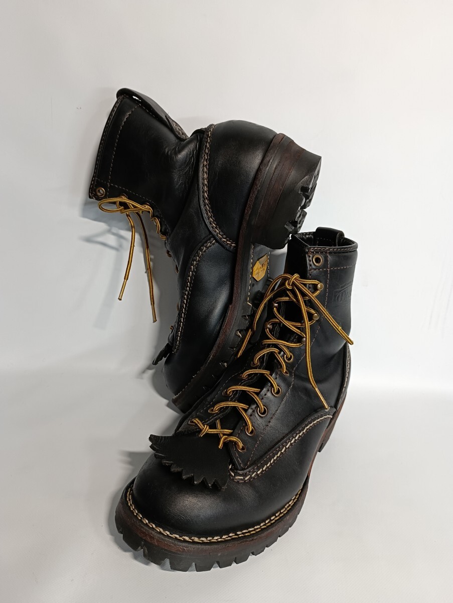 WESCO Wesco WEST COAST SHOE COMPANY USA производства мясо толщина кожа натуральная кожа job тормозные колодки чёрный cup tu10 отверстие Work ботинки 8 1/2 E